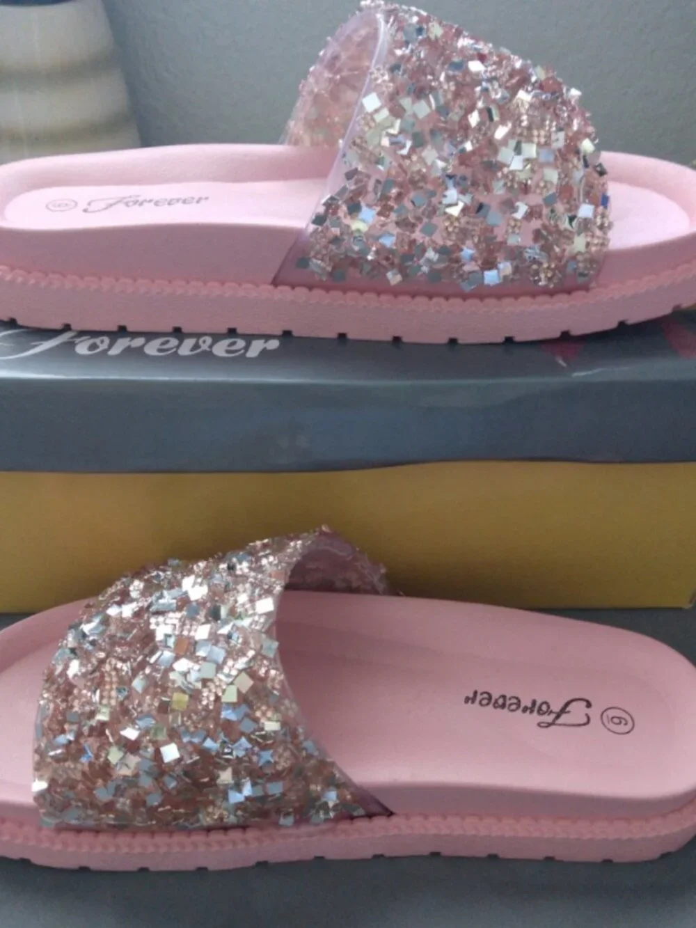 PINK BLING SLIDES